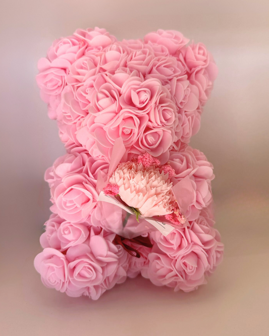 Peluche ourson en rose - My Flowers